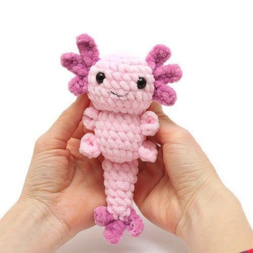 Móc khoá Axolotl mini handmade siêu đáng yêu| Móc khoá len handmade