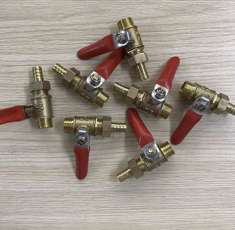 Van hơi đồng, van bi đồng tay gạt, khoá hơi khí nén 1/4 loại tốt