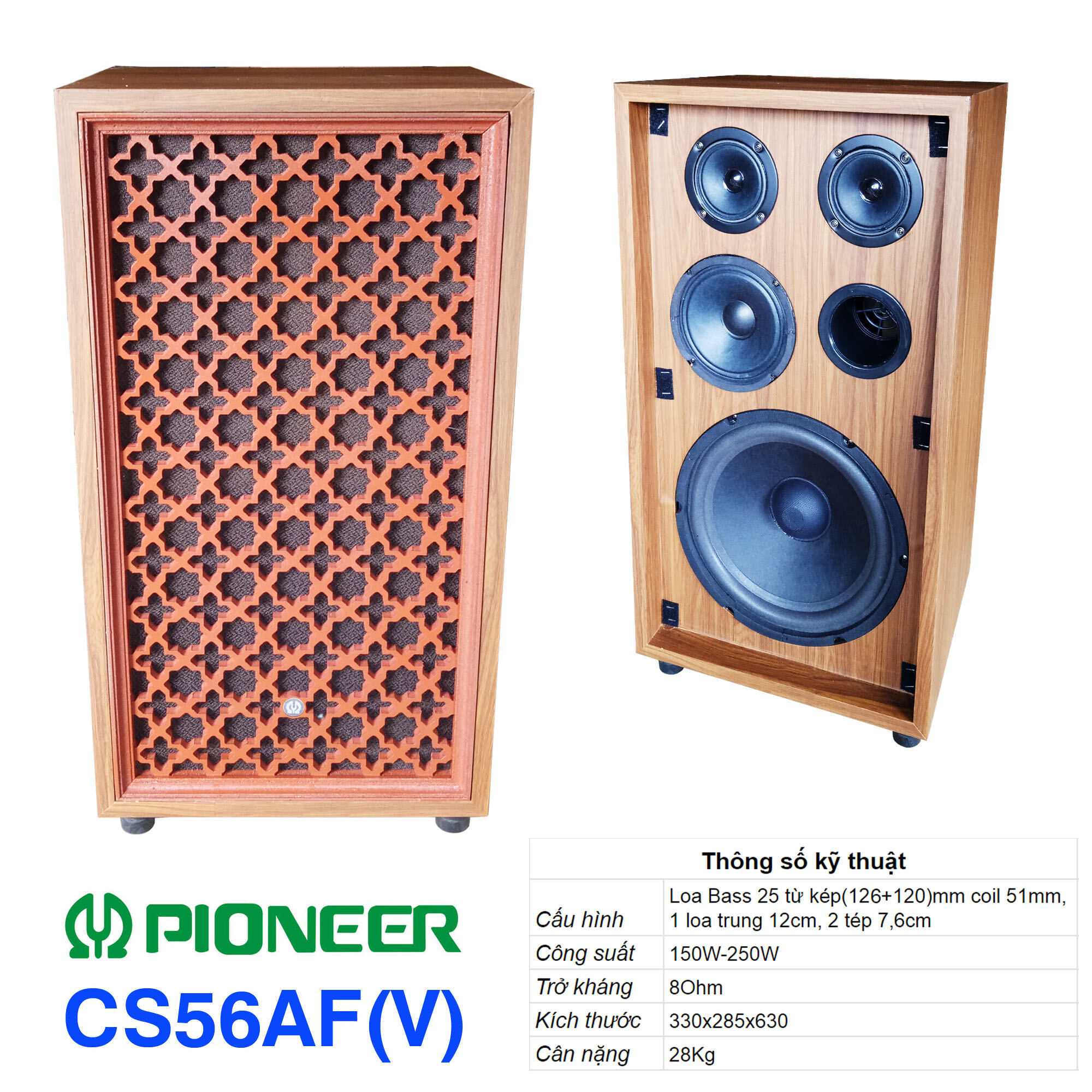 Loa cây karaoke, loa cây gia đình, loa nghe nhạc karaoke, loa thùng bass nghe nhạc, loa đứng phòng khách Pionner bass 30 CS79AF, CS56AF
