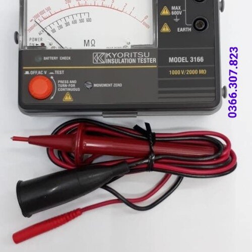 ĐỒNG HỒ ĐO ĐIỆN TRỞ CÁCH ĐIỆN KYORITSU 3166 (1000V/2000MΩ)