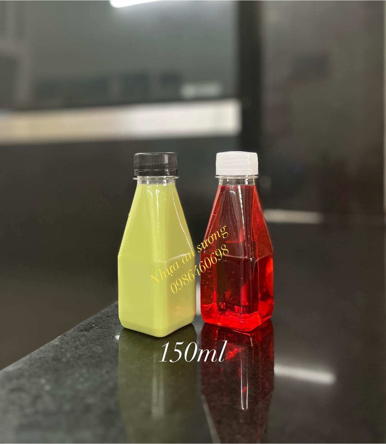 (Set 10c) Chai nhựa 100ml, 120ml, 150ml kèm nắp