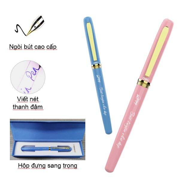 Bút máy học sinh cao cấp Deli Q899 - Thiết kế thời trang, ngòi bút chất lượng - Tặng kèm 1 ngòi