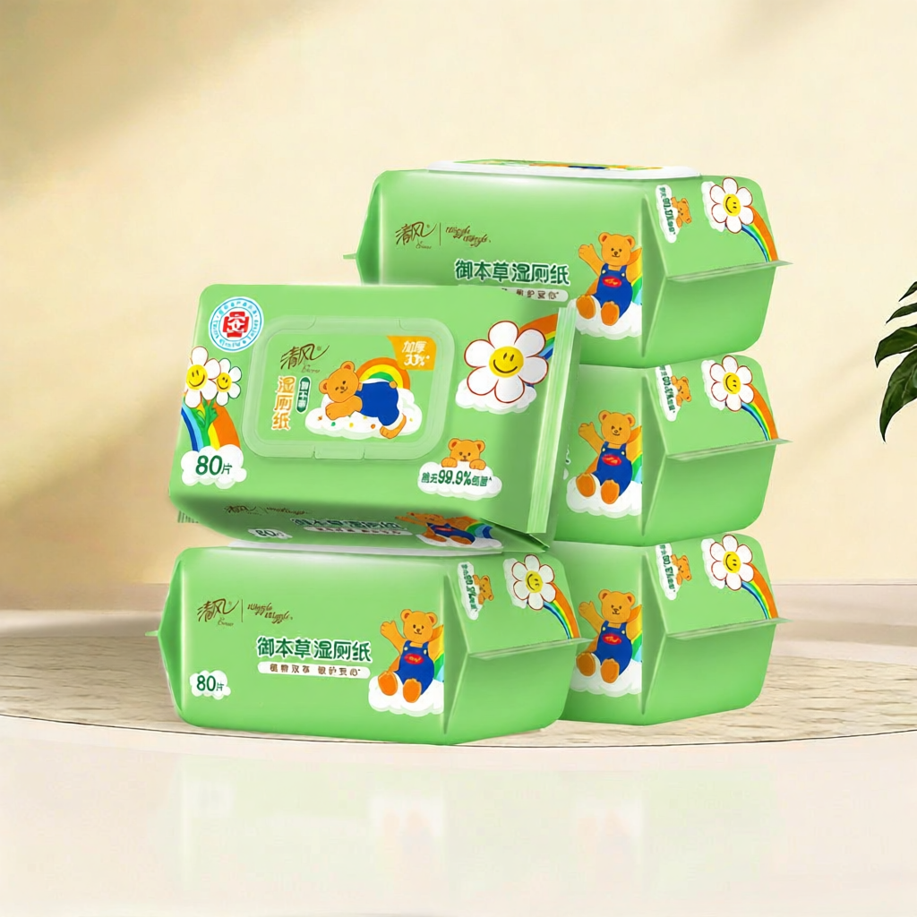 Herbal Private Part Wet Wipes 80 Sheets 5 Packs