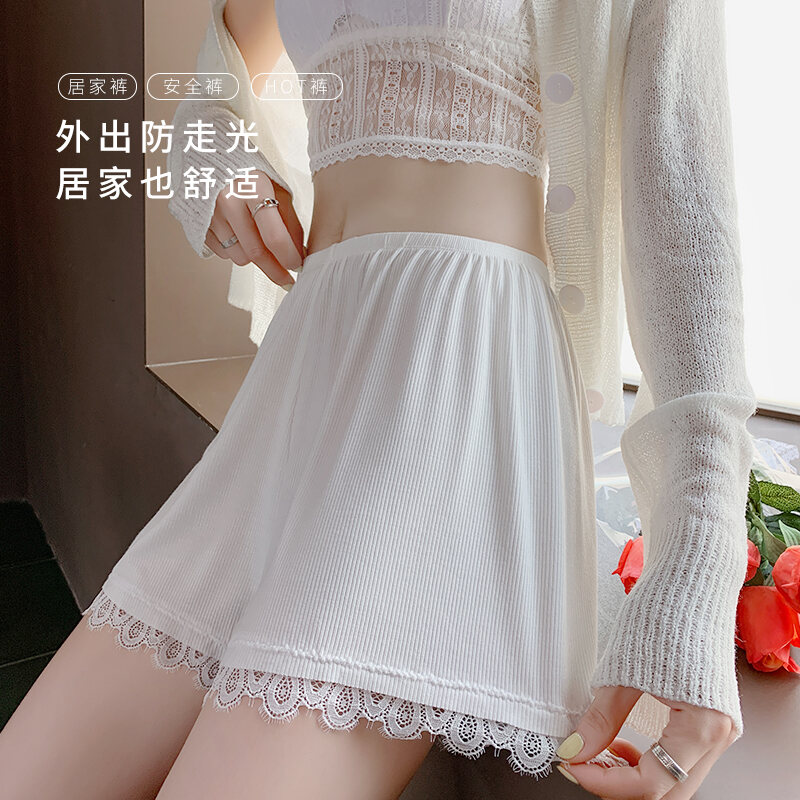 Xả Kho Quần An Toàn Viền Hoa Ren Quần Ngủ Mặc Ở Nhà Rộng Rãi Mẫu Mỏng Mùa Hè Có Thể Mặc Ngoài Chống Lộ Hàng Cho Nữ Quần Đùi Mặc Trong