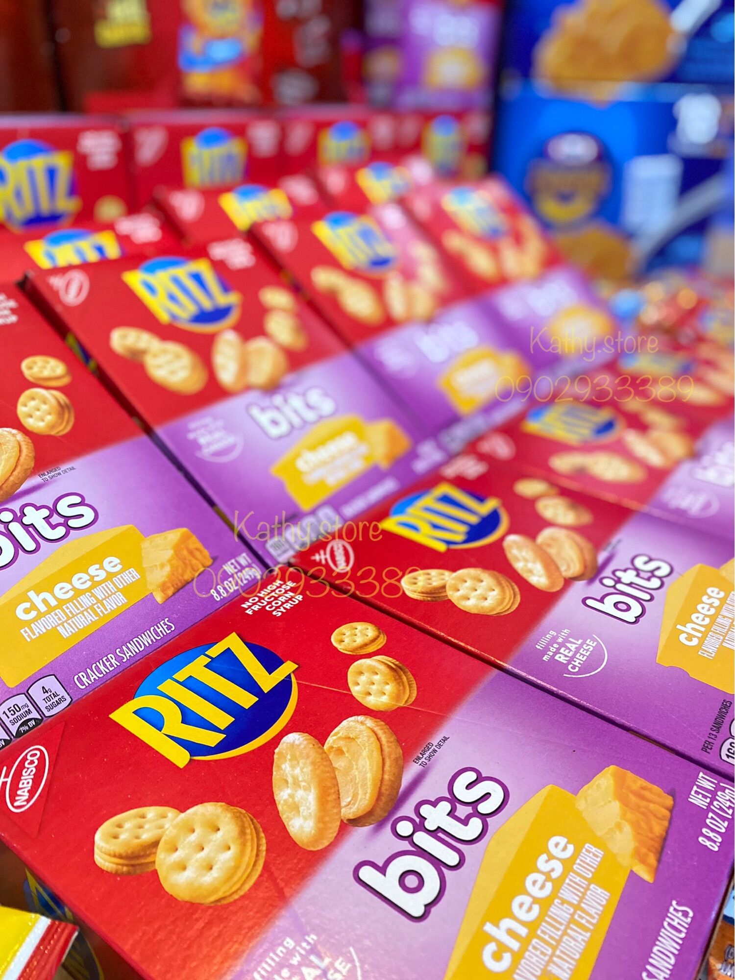 Bánh Ritz mini phô mai hộp 249g (mẫu mới)
