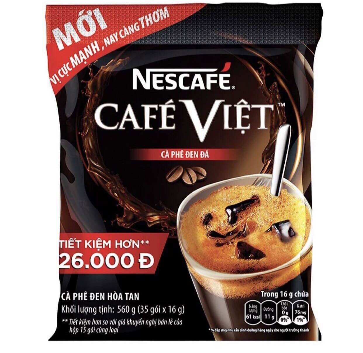Cà phê việt đen đá - Bịch 35gói + Kem Sữa đặc 388g ( date mới )