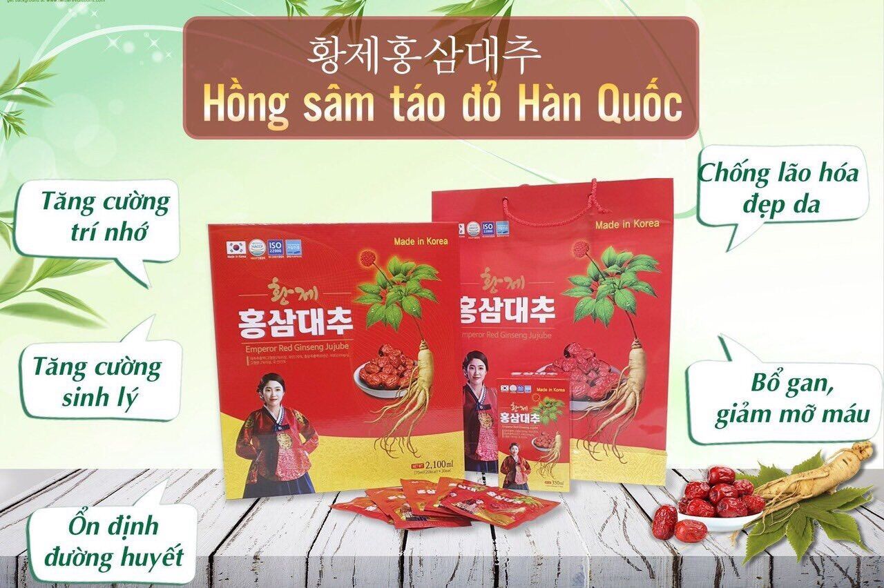 HỒNG SÂM TÁO ĐỎ  DEAHAN Hàn quốc
