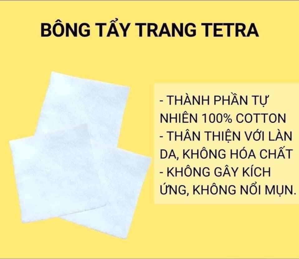 Bông tẩy trang pháp tetra 600miếng