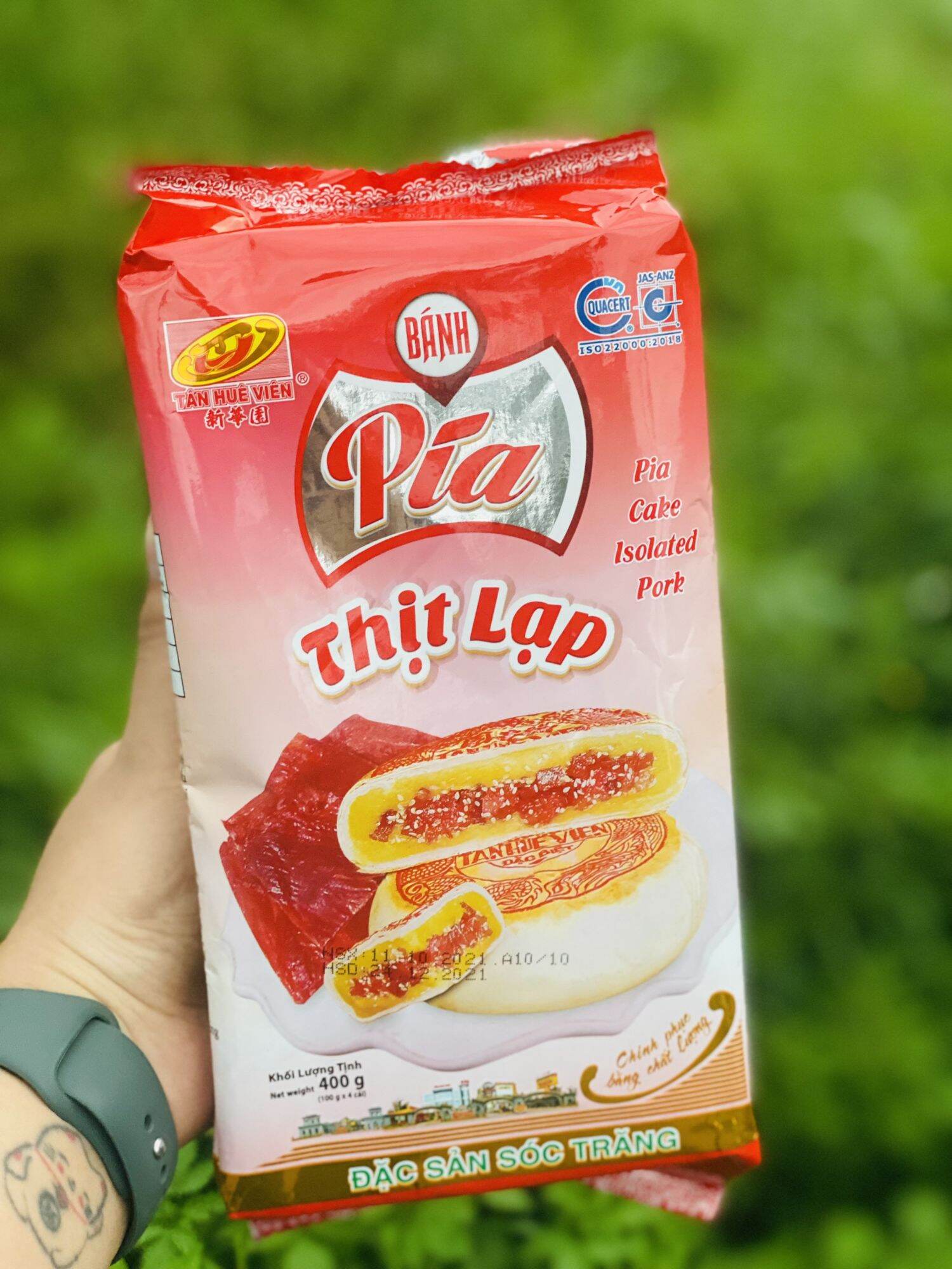 Bánh pía lạp thịt Tân Huê Viên 400g ( 4 cái x100g)