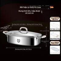 JILAIYAO | Nồi Hấp Cá Inox 316 Đựng Lớn