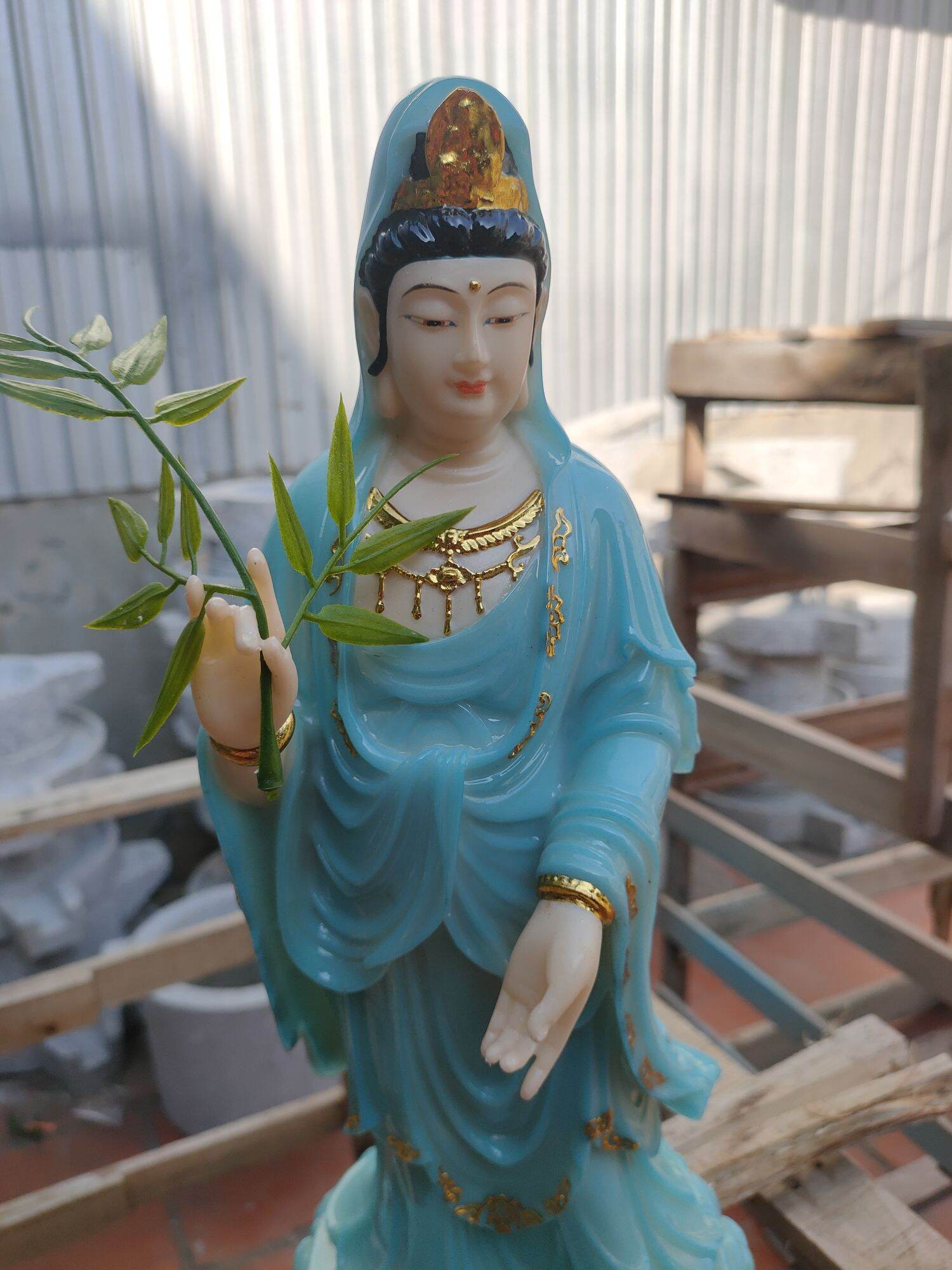 Tượng  Quan Âm Nam Hải cao 40cm