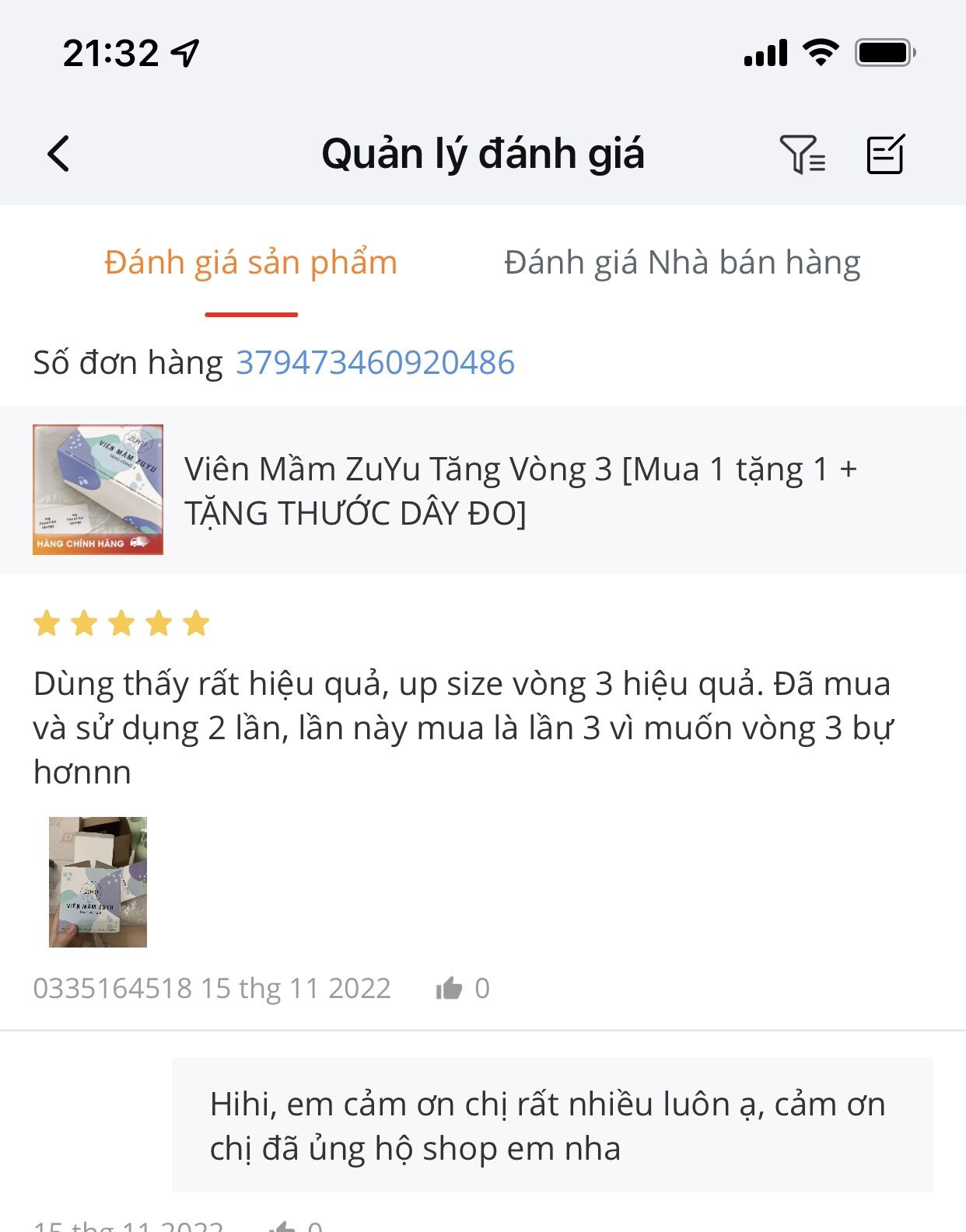 Viên Mầm ZuYu Tăng Vòng 3 [Mua 1 tặng 1 + TẶNG THƯỚC DÂY ĐO]