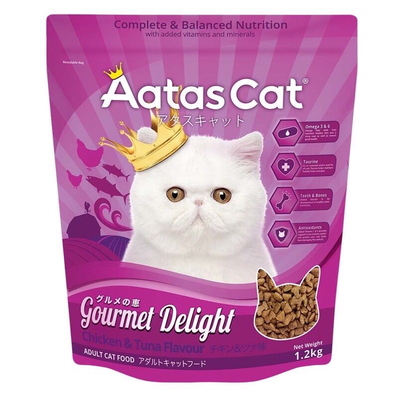 THỨC ĂN HẠT CHO MÈO AATAS CAT DELIGHT [ 1.2Kg & 7Kg ]