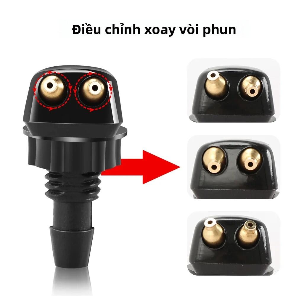 1 Mặt Trước Kính Chắn Gió Khăn Lau Máy Giặt Vòi Phản Lực Cho Xe Đạp Peugeot Mô Hình 206 406 407 207