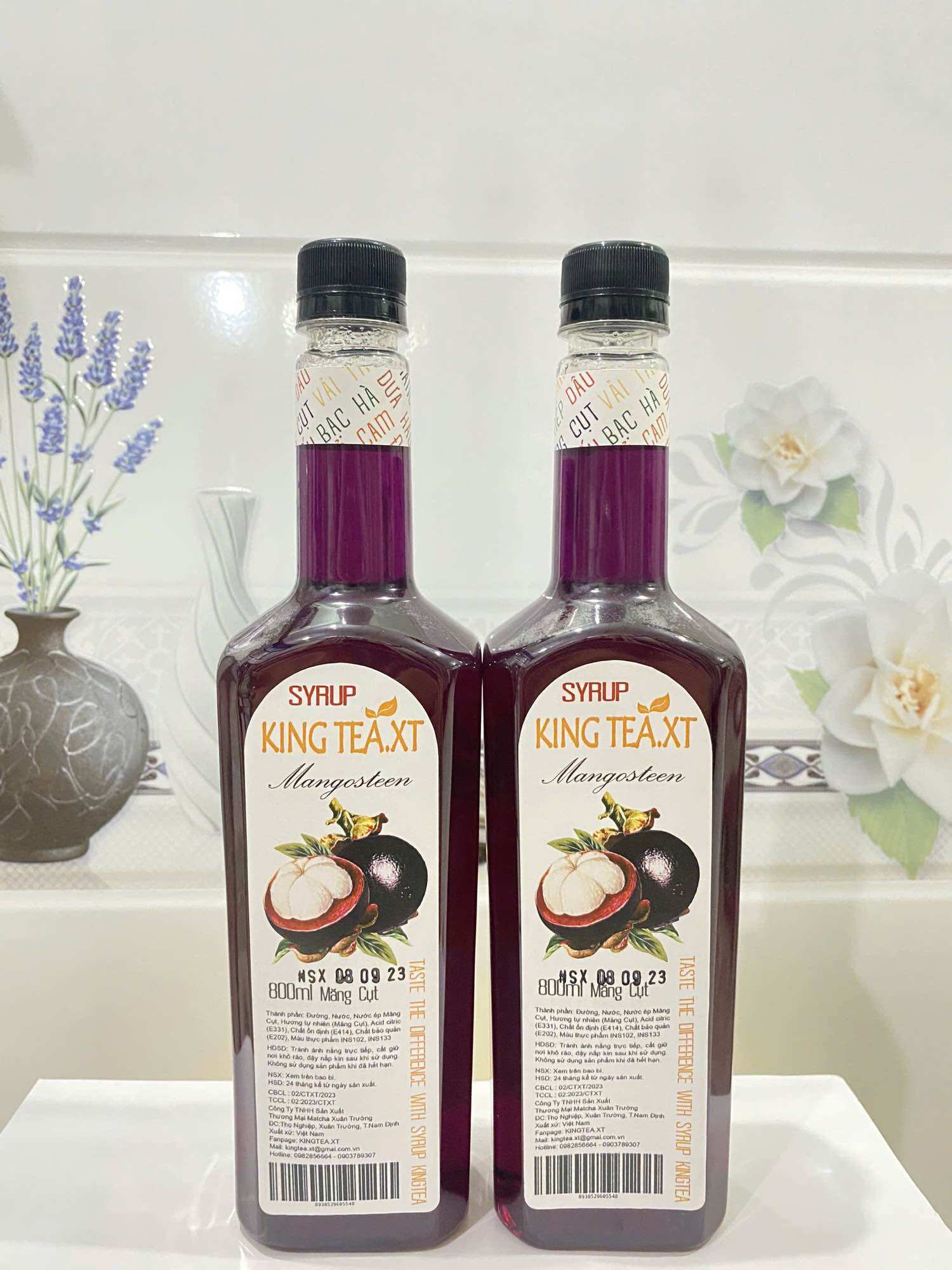 Siro Măng Cụt KINGTEA.XT -Chai Nhựa 800ml