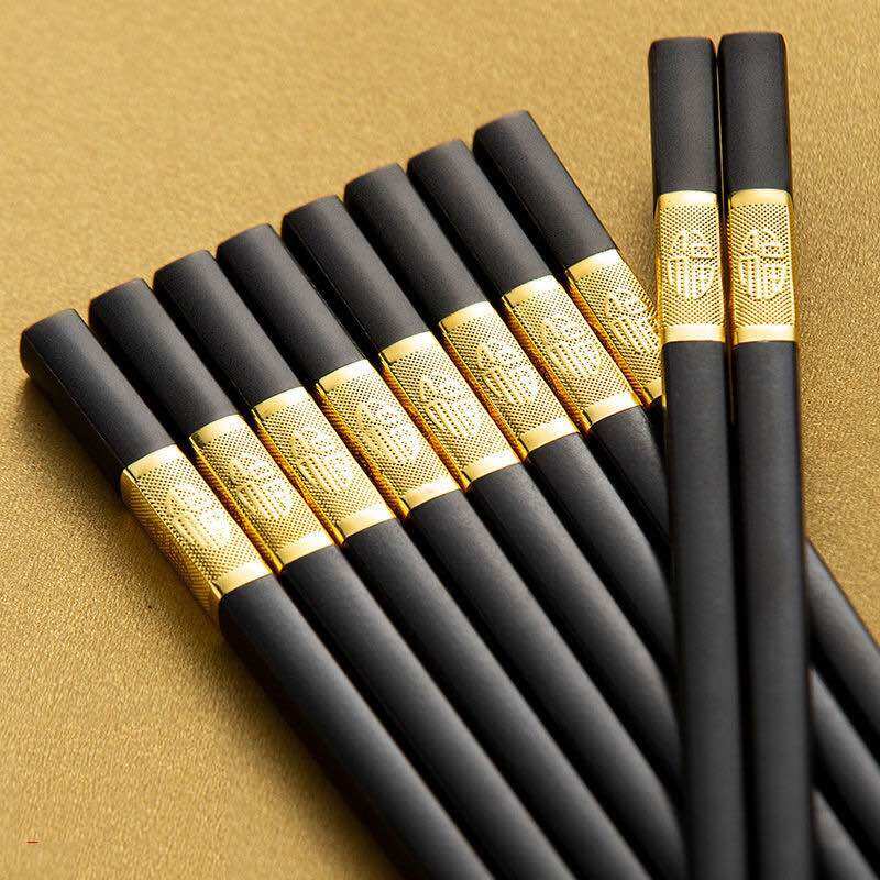 Combo 10 đôi đũa mạ vàng cao cấp hàn quốc G02