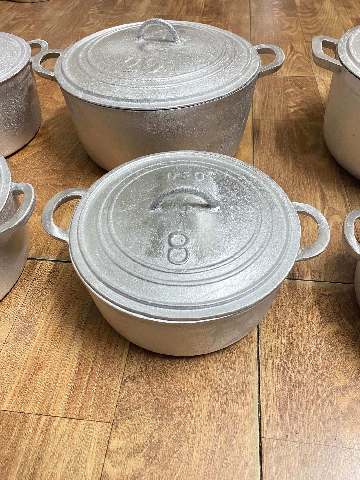 Nồi gang nấu cơm cháy đúc thủ công làng nghề đk 19-30cm
