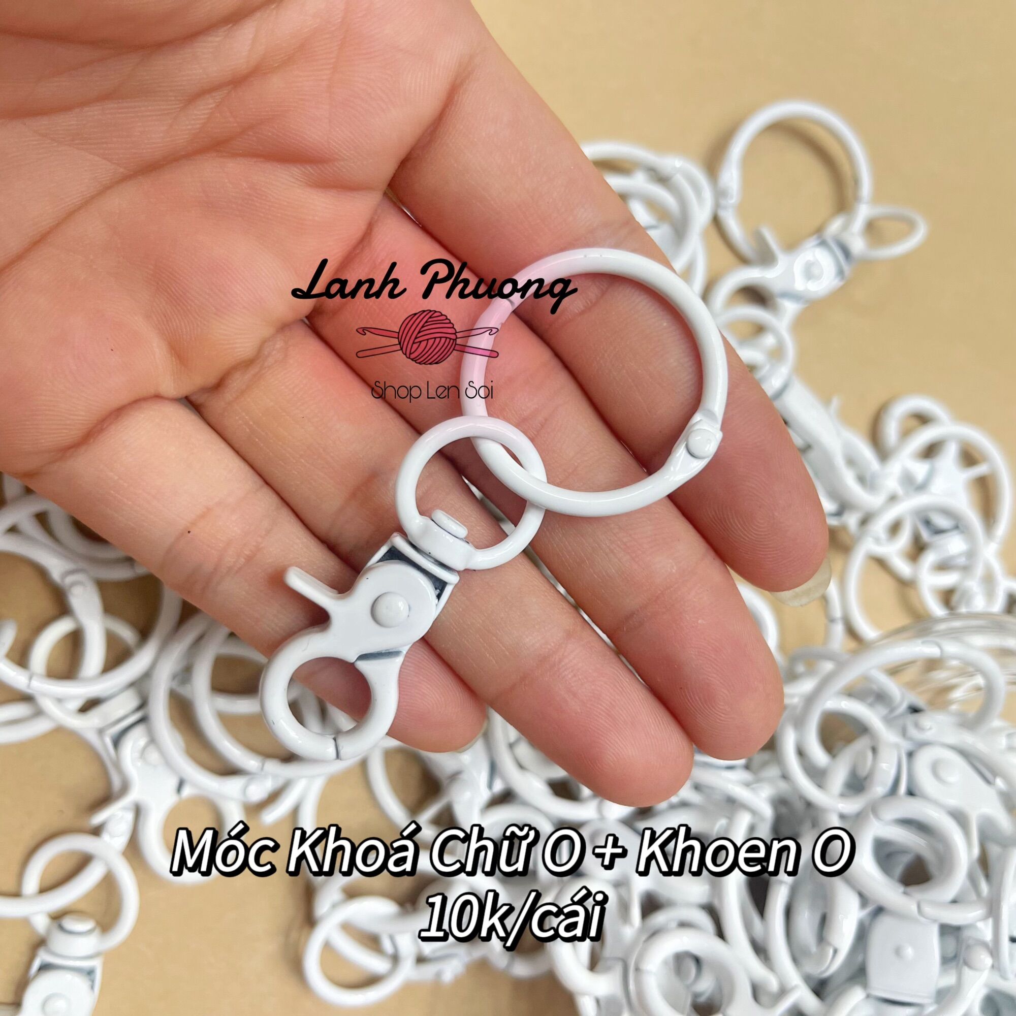 Móc Khoá Chữ O + Khoen O (1cái)
