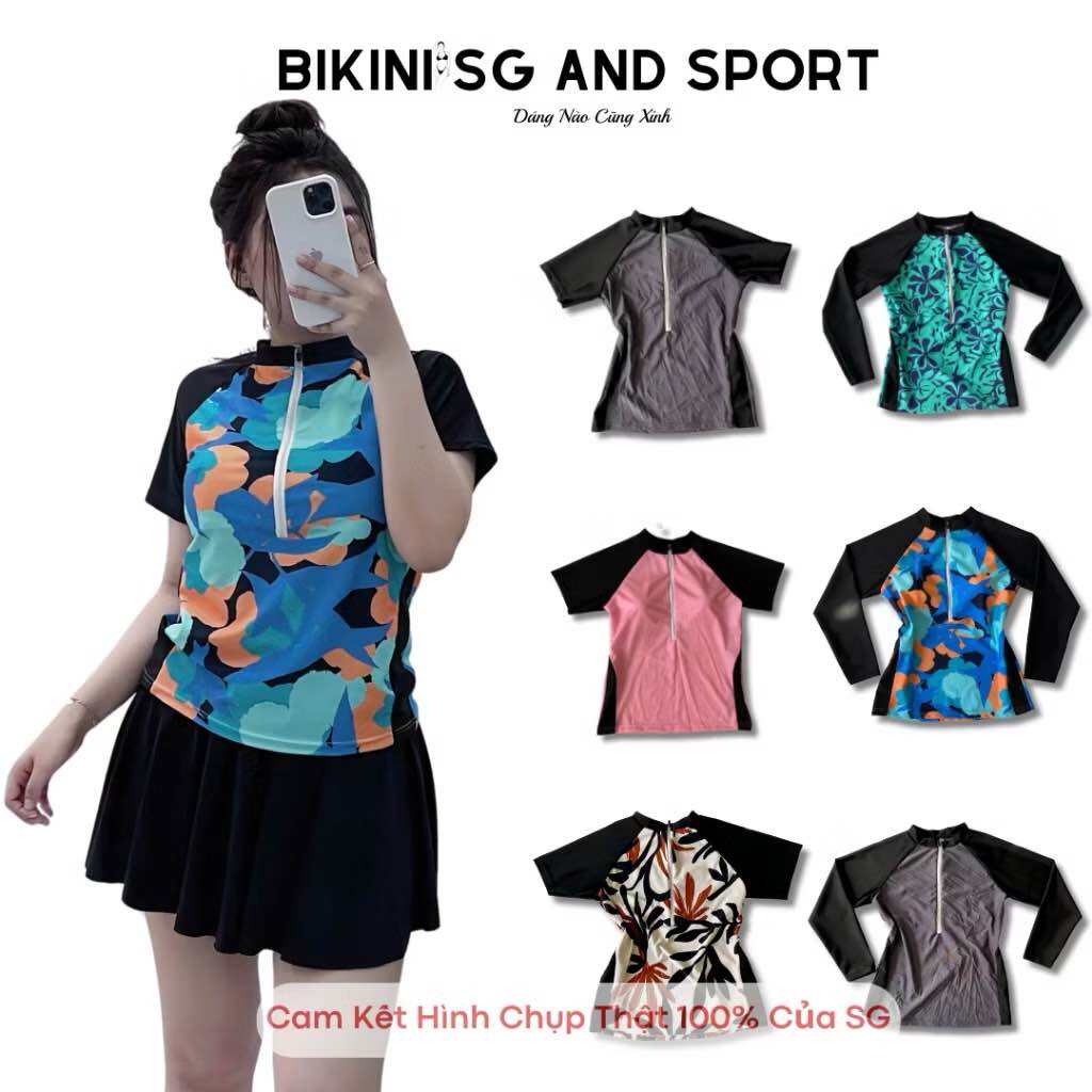   Form To  Áo bơi nữ big size khoá kéo kín đáo chống nắng SG Bikini and Sport BST CC 2025 