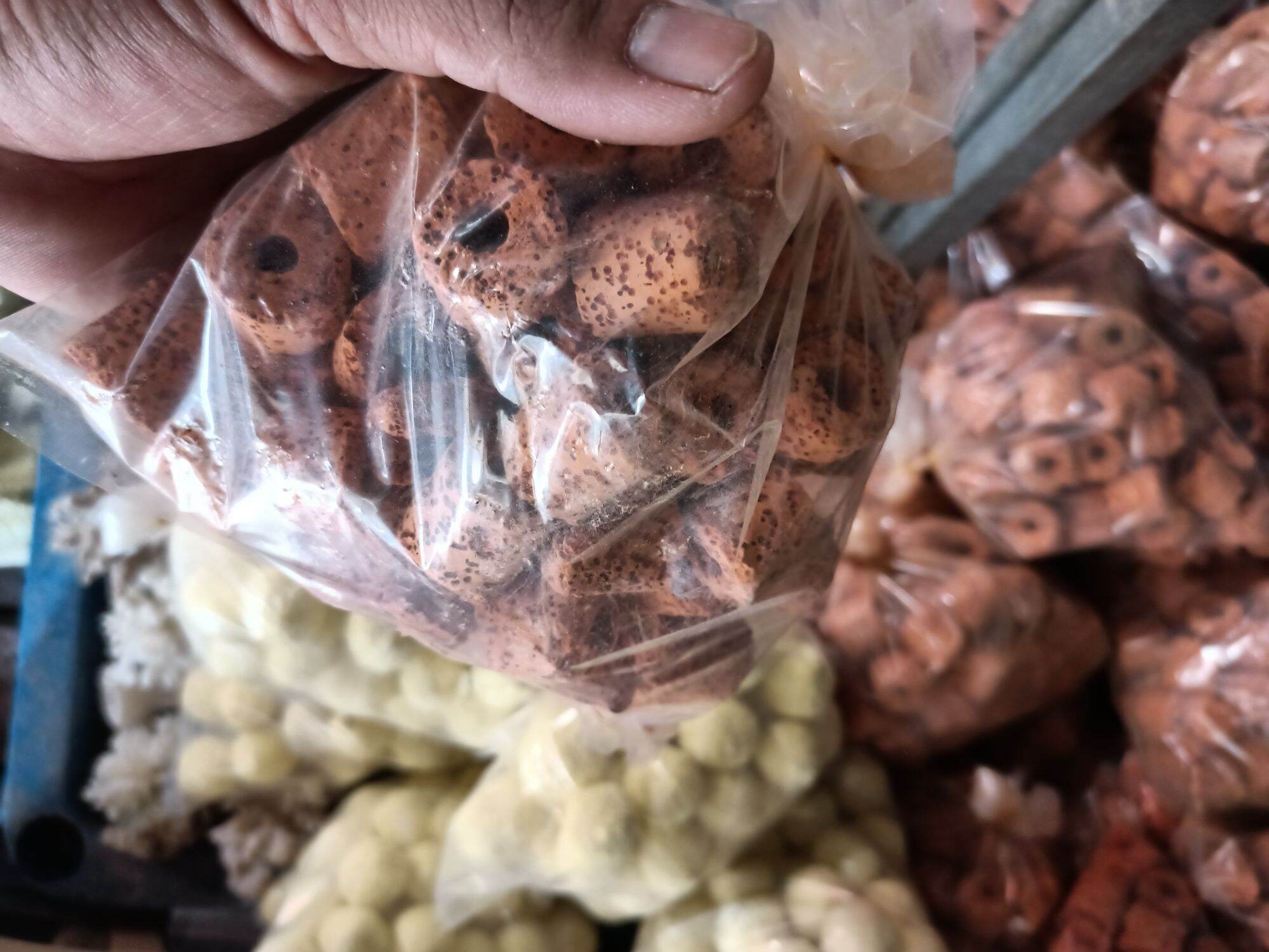 SỨ VIÊN ĐỎ , SỨ VIÊN LỌC NƯỚC CHO HỒ CÁ ( TÚI 500G )