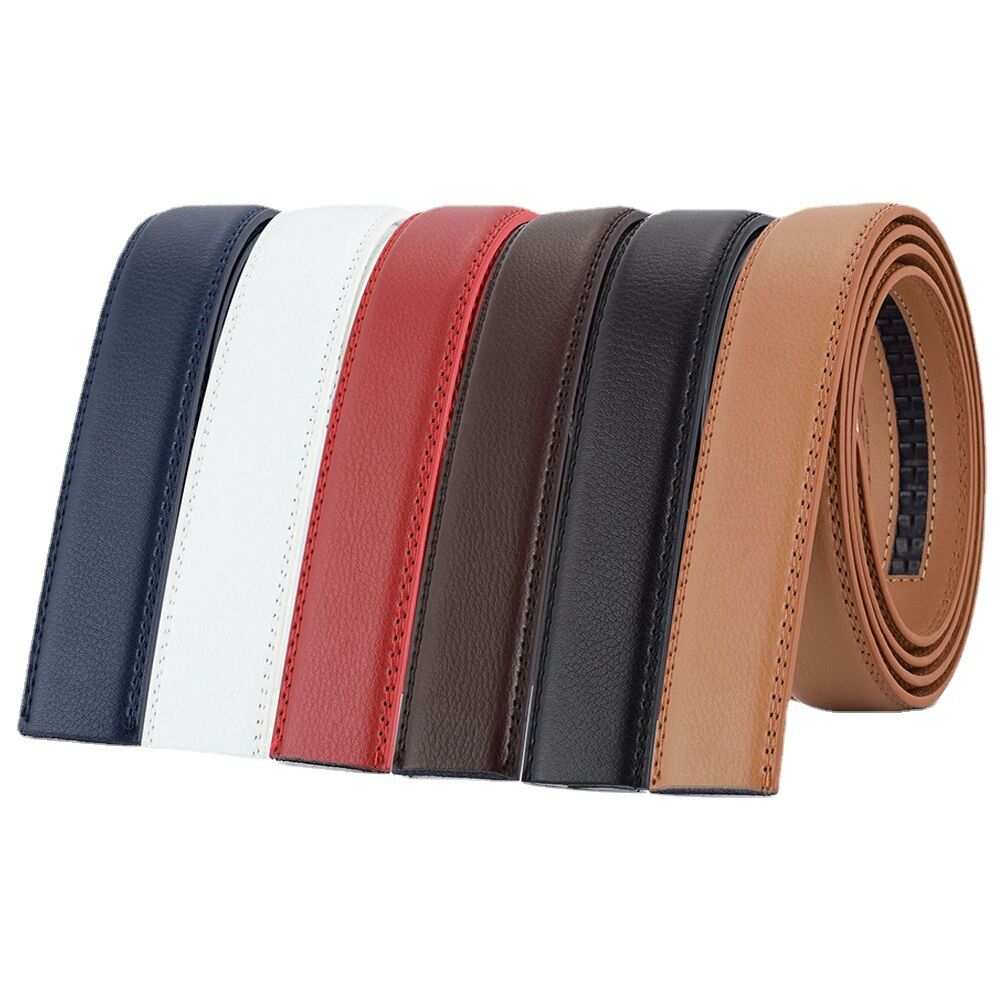 Thắt lưng chỉ thắt lưng nam da thật khóa tự động thắt lưng không có khóa thắt lưng cho nam chiều rộng 3.5cm