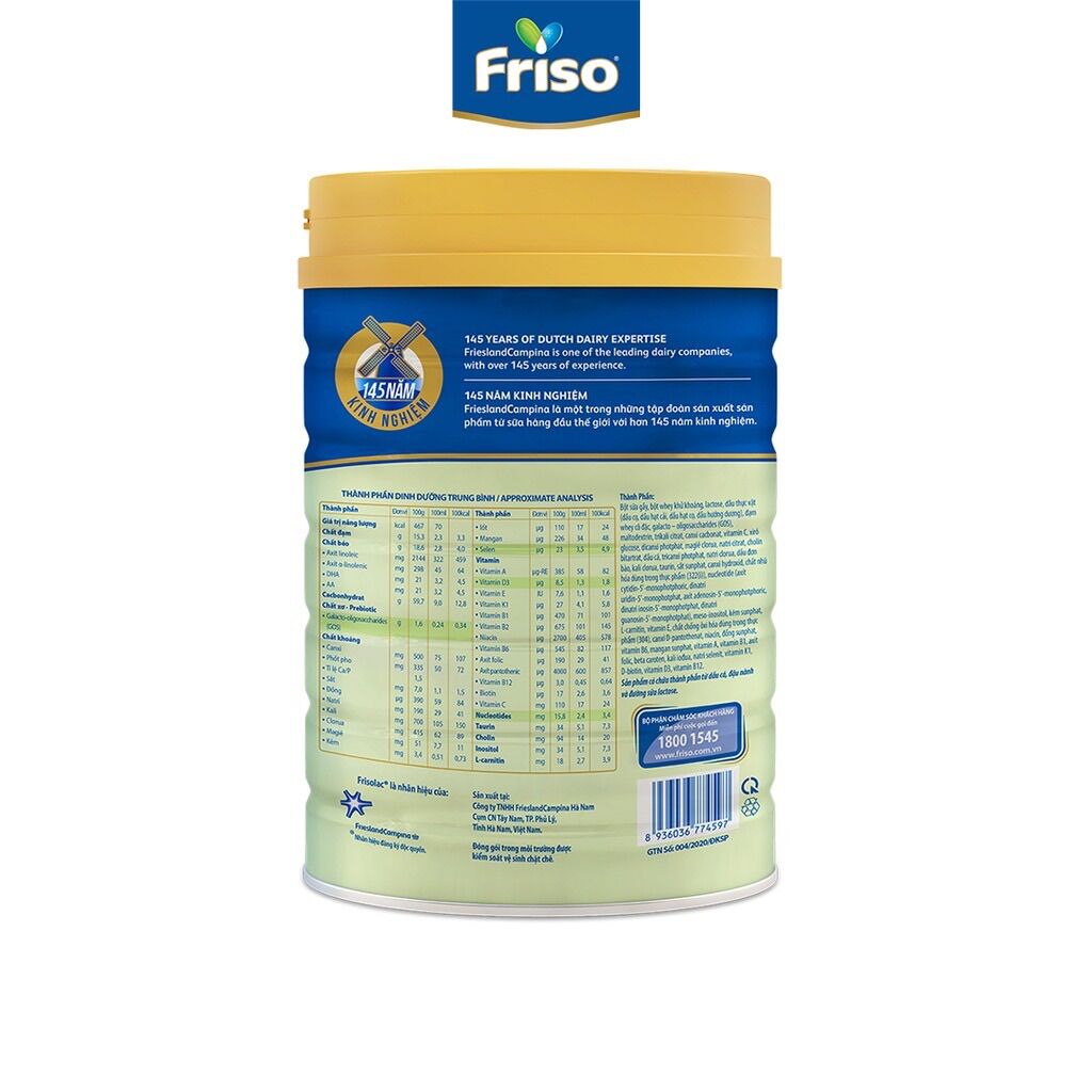 Sữa bột Frisolac gold 2 850g (cho trẻ từ 6-12 tháng) - date 2025