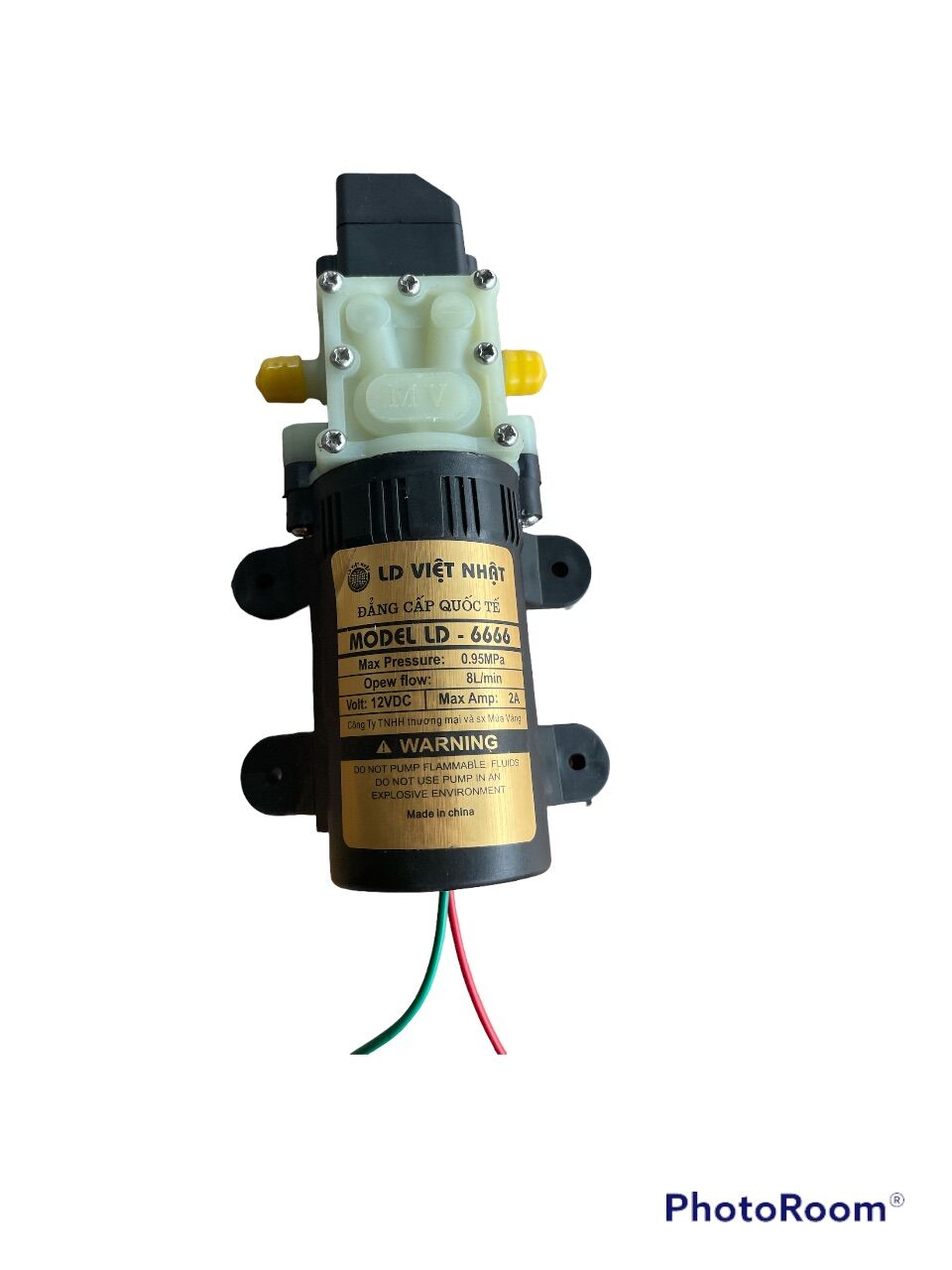 Mô tơ bình phun điện,bơm áp lực, phun sương 12V công suất 8l/p Việt Nhật đầu dài