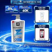 Tắm Gội 2 trong 1 Romano GEN Z FOREST CEDAR/SEA BREEZE 610G + Tặng 1 Romano 150g