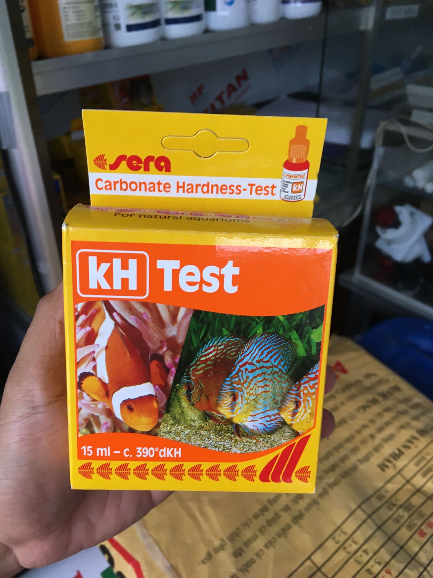 Đo test KH sera đo độ kiềm trong nước ao nuôi tôm cá thuỷ hải sản