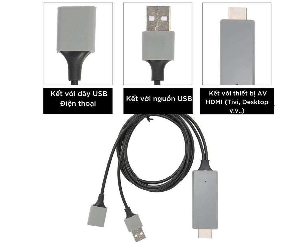 [HCM]CÁP HDMI ĐA NĂNG DÀNH CHO IPHONE IPAD VÀ ANDROID