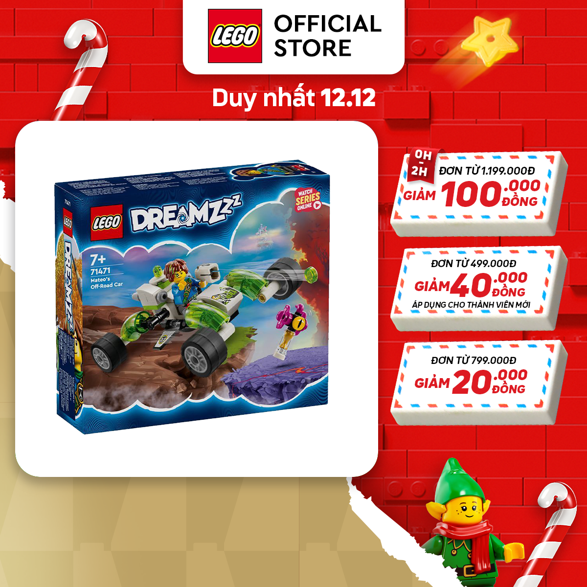 LEGO DREAMZZZ 71471 Đồ chơi lắp ráp Xe đua địa hình của Mateo (94 chi tiết)