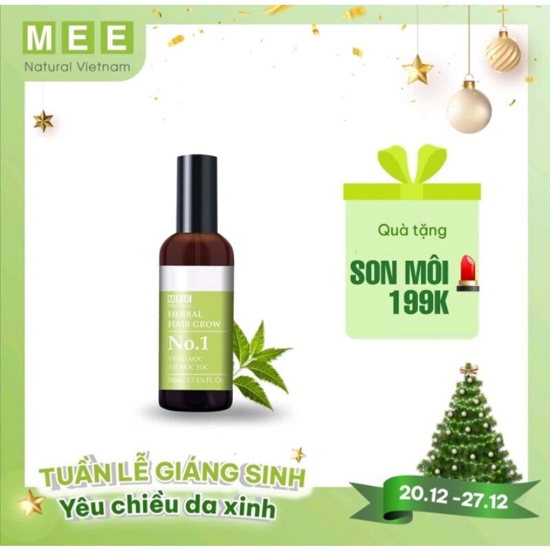 Xịt thảo mộc viêm nang lông 50ml - mee natural
