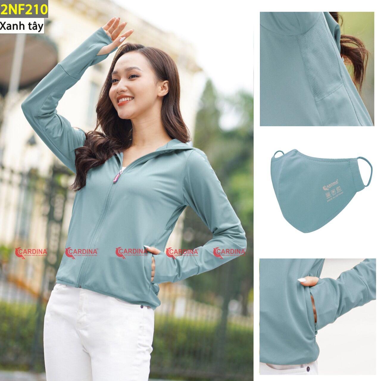 Áo chống nắng 2lớp Cao cấp CARDINA