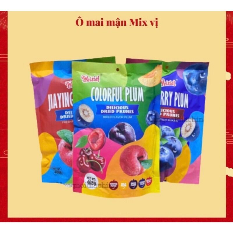 Ô Mai Mix Colorful Plum Gói 408gr