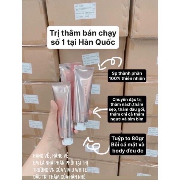 Kem mờ thâm body Vivid White