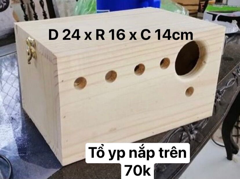 Tổ sinh sản yến phụng, lovebird nắp trên.