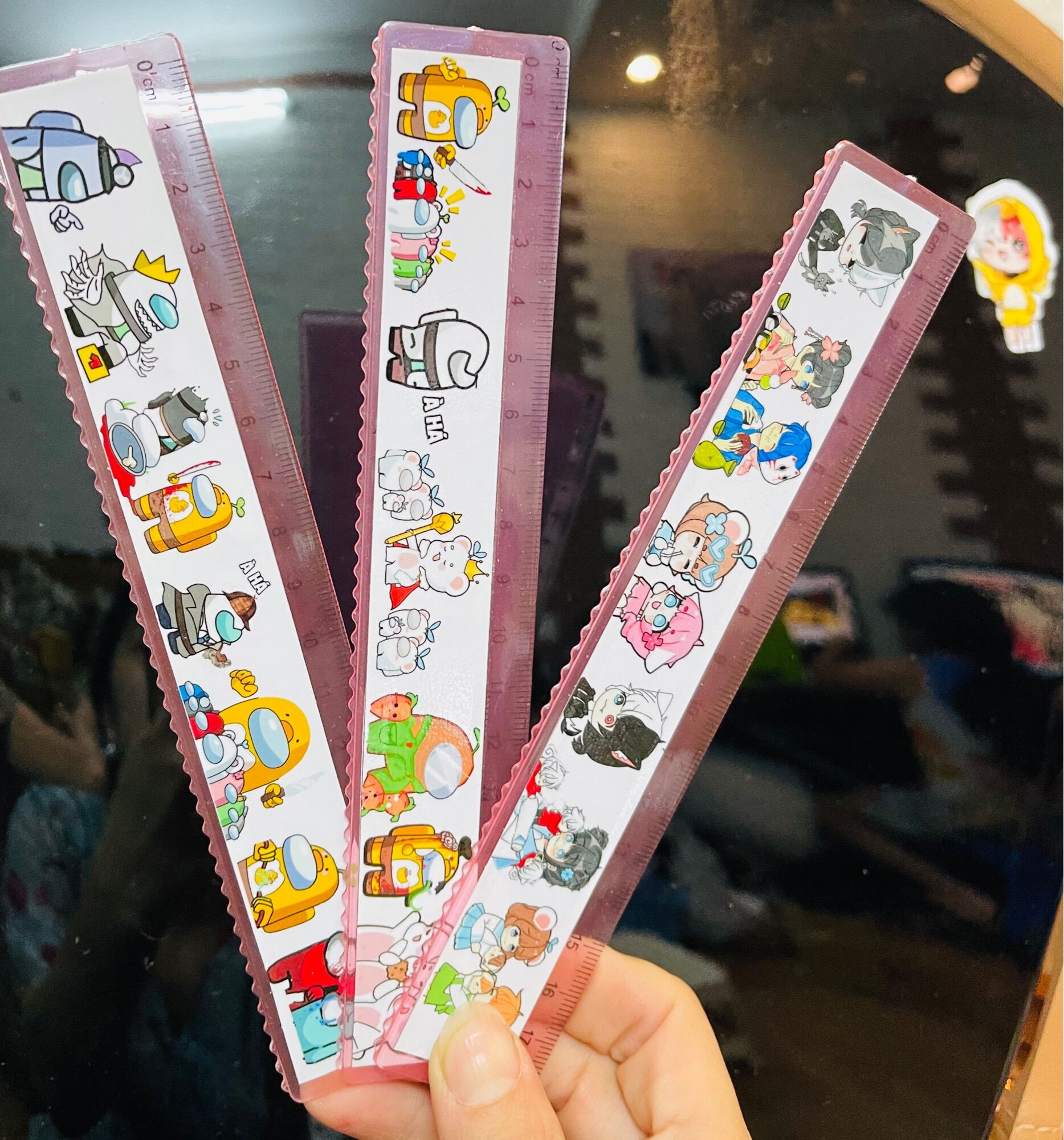 Set 2 thước kẻ Hero team Among us 18cm