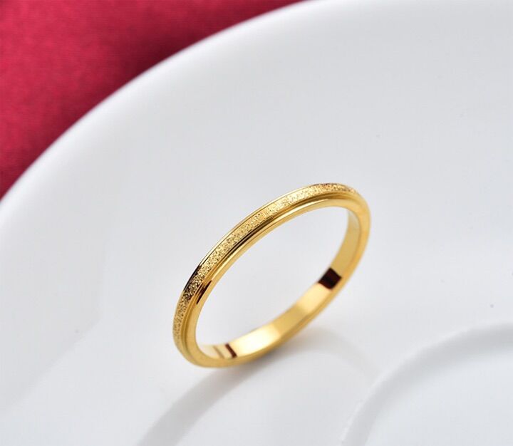 Nhẫn titan phun cát bảng mỏng không đen