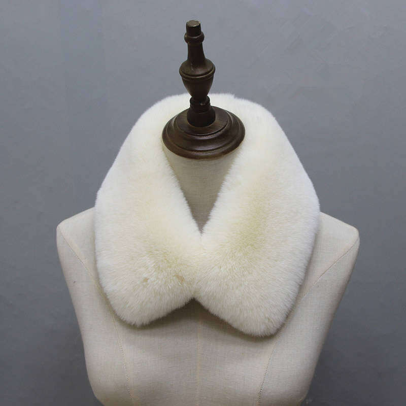 Áo Lông Vũ Áo Lông Vũ Thông Dụng Cổ Vuông Lật Cho Nam Nữ Cổ Áo Lông Giả Cổ Lông Thỏ Áo Bông Áo Khoác Cổ Áo Giả Mua Riêng