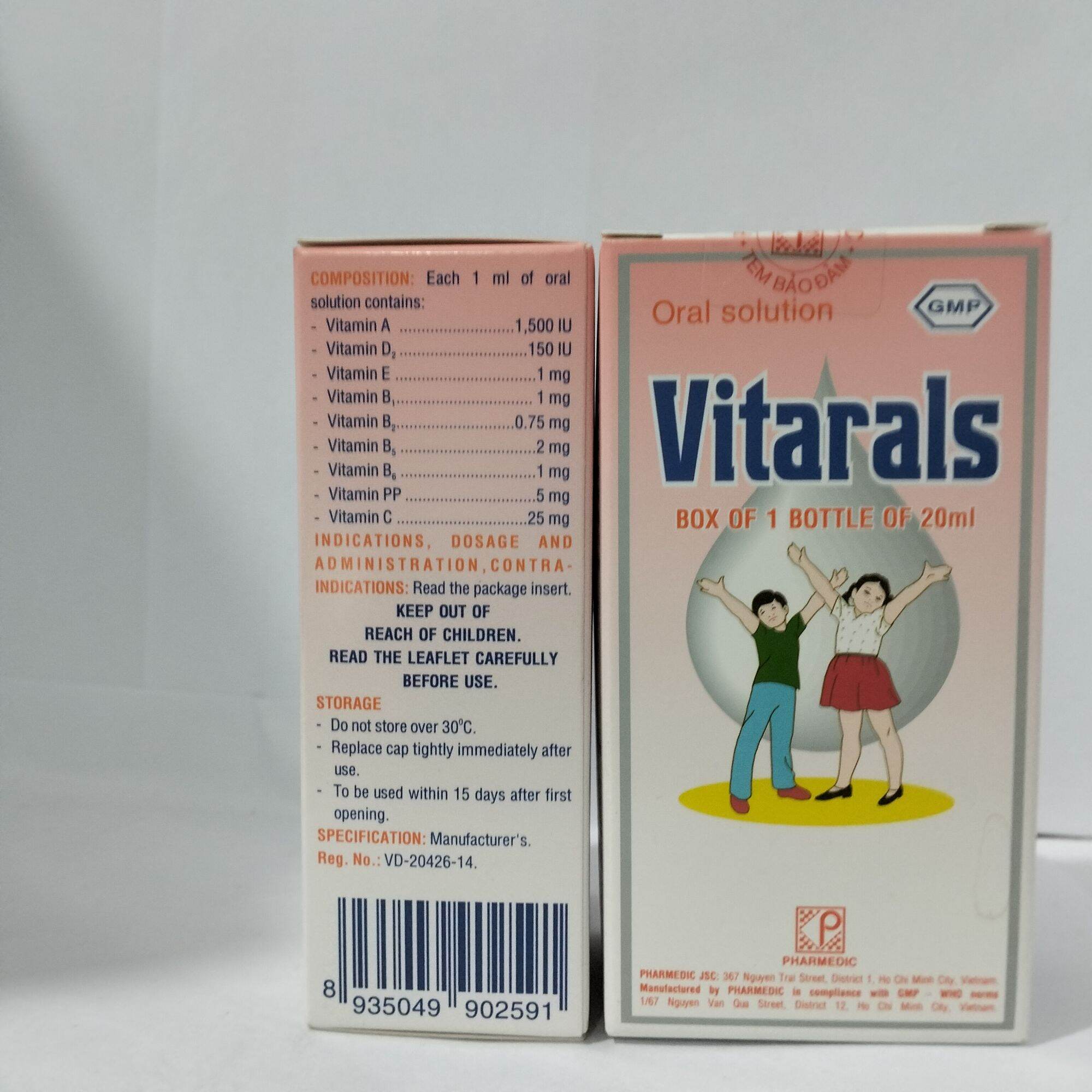 Vitaral chai 20ml, bổ sung vitamin cho bé