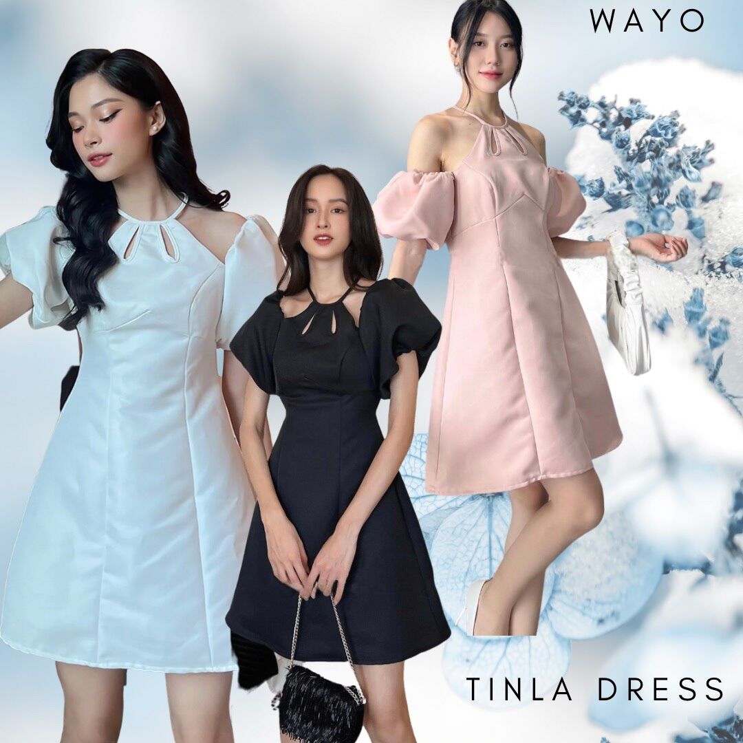 Đầm WAYO tay bồng cutout dự tiệc sang trọng