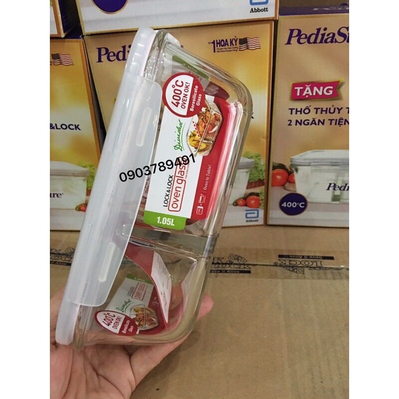 👍🧸 HỘP THỦY TINH CHIA NGĂN LOCK & LOCK 1.05L 👍👍