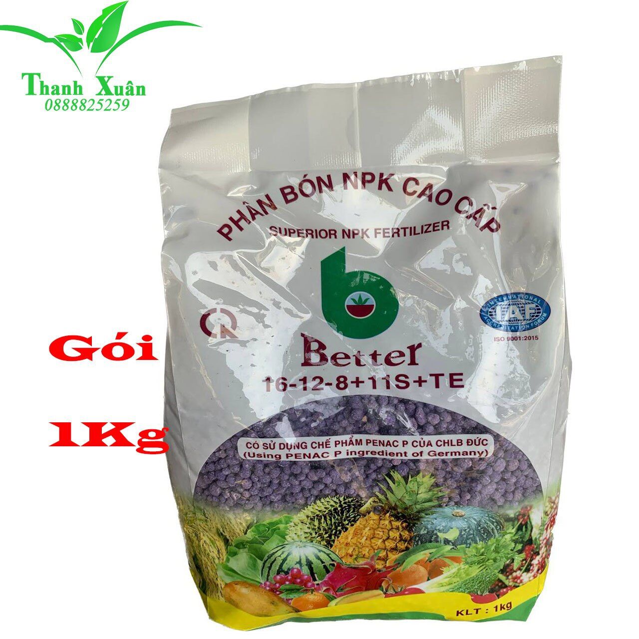 Phân npk cao cấp better 16-12-8+11s+te gói 1kg