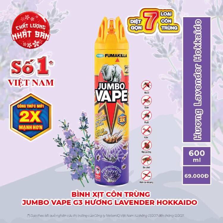 Bình xịt côn trùng Jumbo Vape 600ml