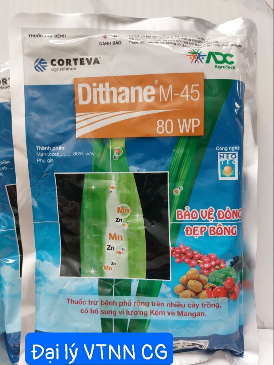 Thuốc trừ bệnh dithane-m45 80wp -gói 250gram,bột xanh