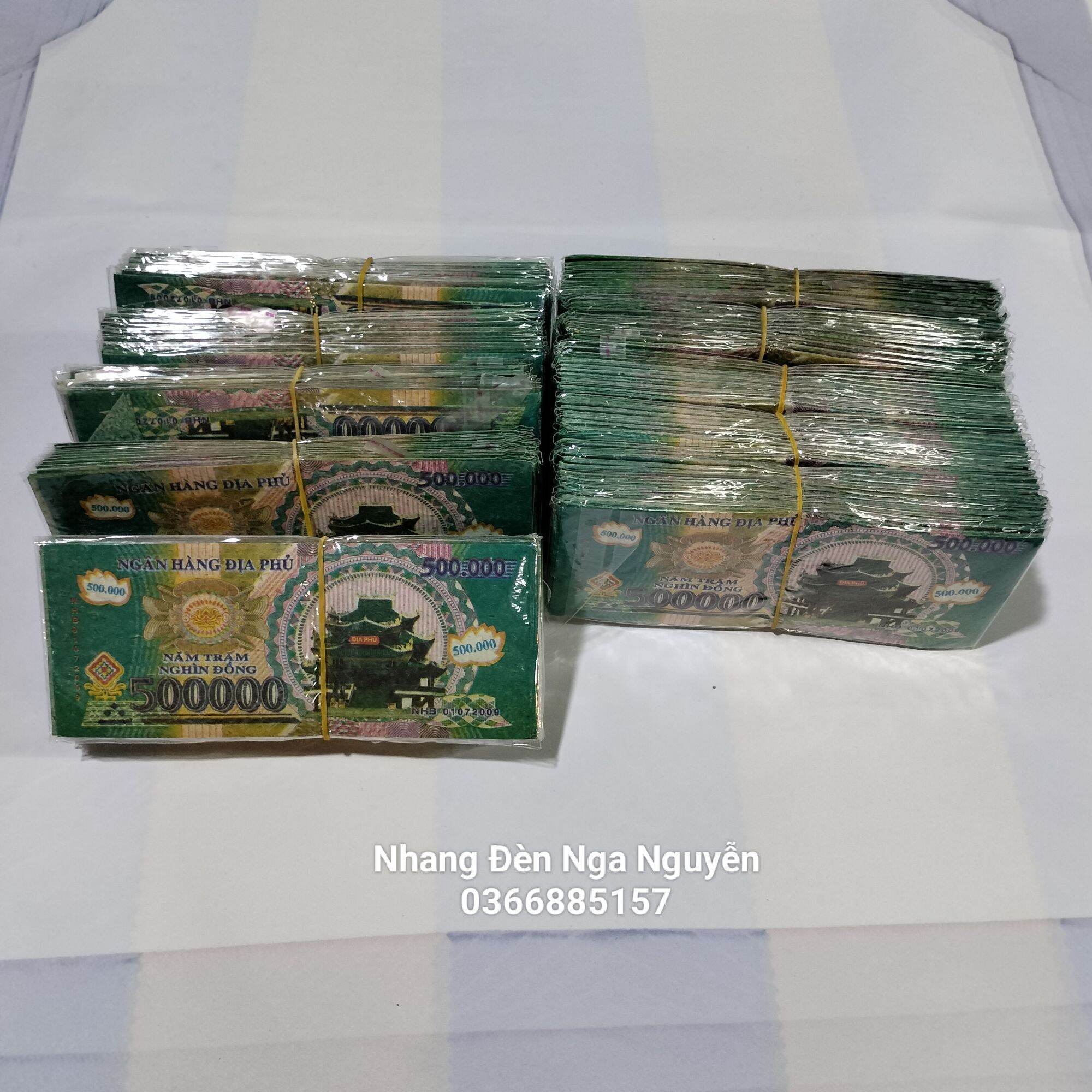 (10 cục 100 xấp nhỏ)Giấy cúng tiền Việt polyme các mệnh giá