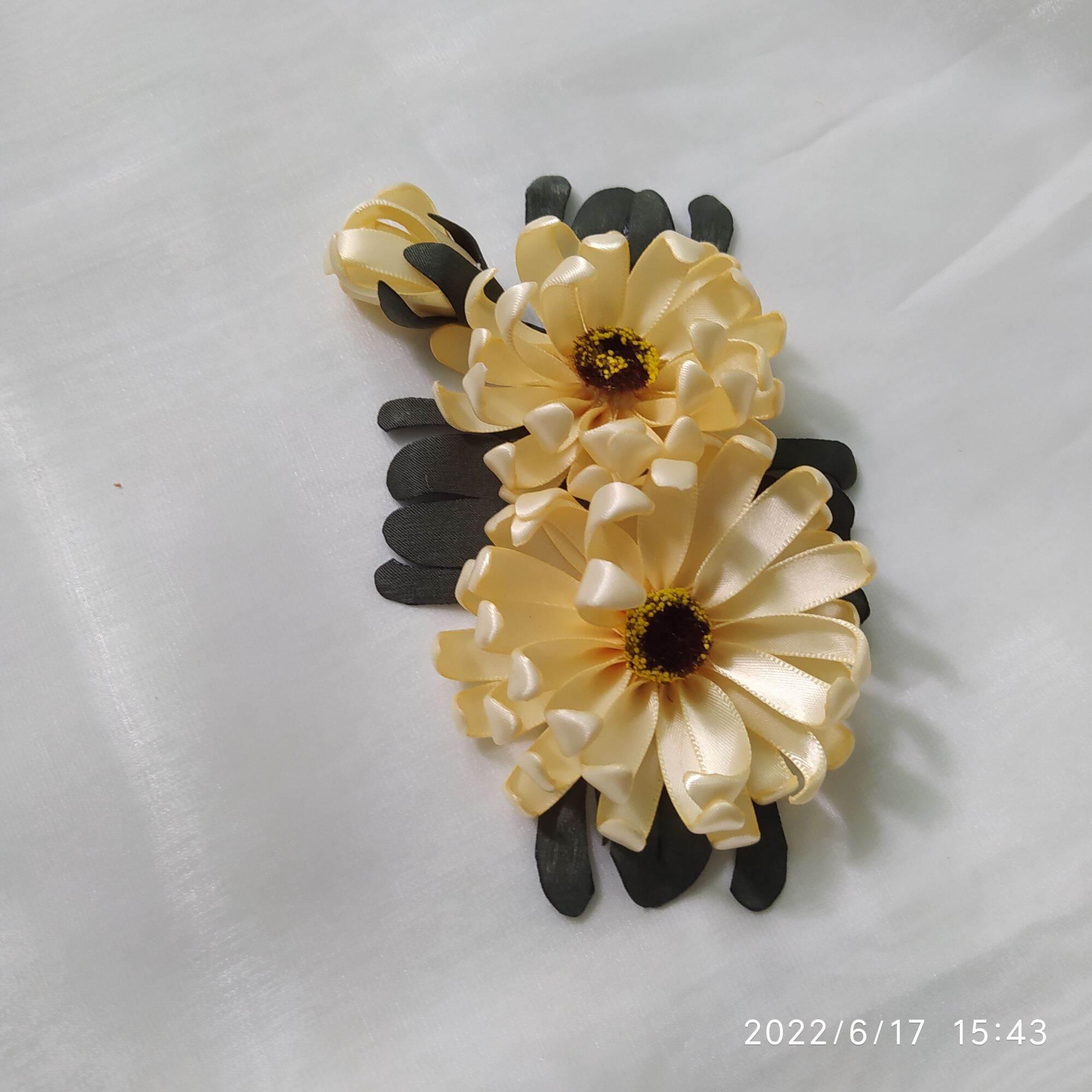 Hoa cúc cài áo cài tóc handmade Canto hồng, vàng