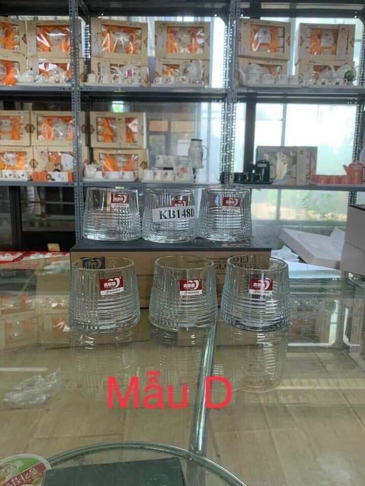 Bộ 6 cốc thuỷ tinh lùn Deli