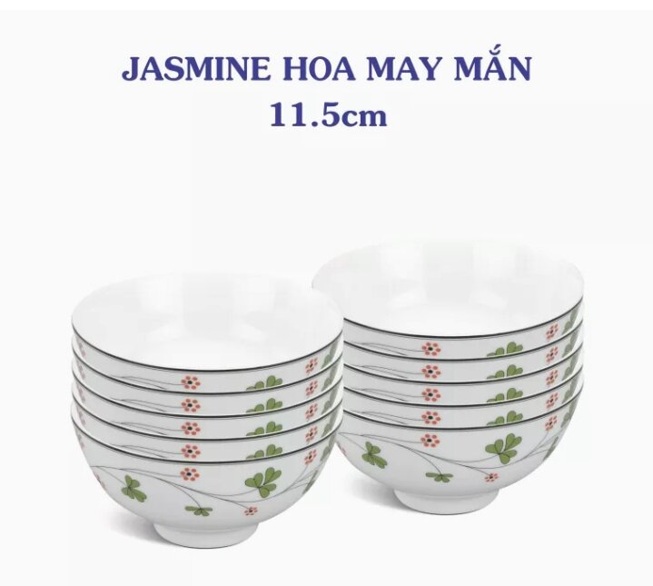 Bộ 10 chén cơm hoa may Mắn  Minh . Long 1