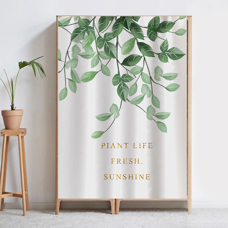 Rèm Che Tủ Quần Áo Rèm Chống Bụi Rèm Che Chắn Kiểu Đường Ray Ray Trượt Kiểu Dính Không Cần Đục Lỗ Rèm Vải Tủ Nhỏ Kiểu Mở